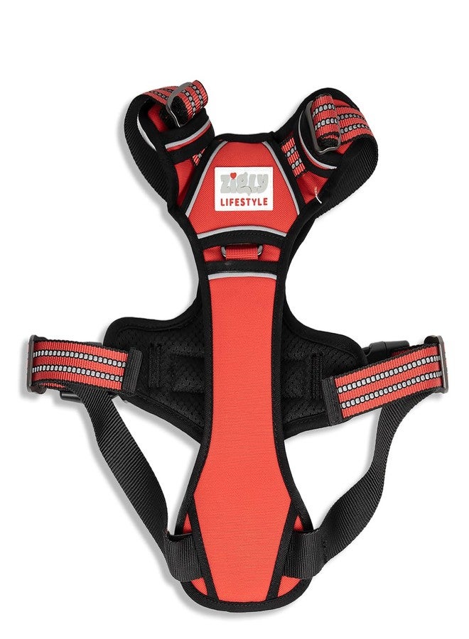 Zigly Lifestyle Shadow Guard Adjustable Dog Body Harness-Large - Red | Padded No-Pull Harness for Large Dogs & Puppies | Comfortable & Secure Dog Harness Daily Walks - Image 5